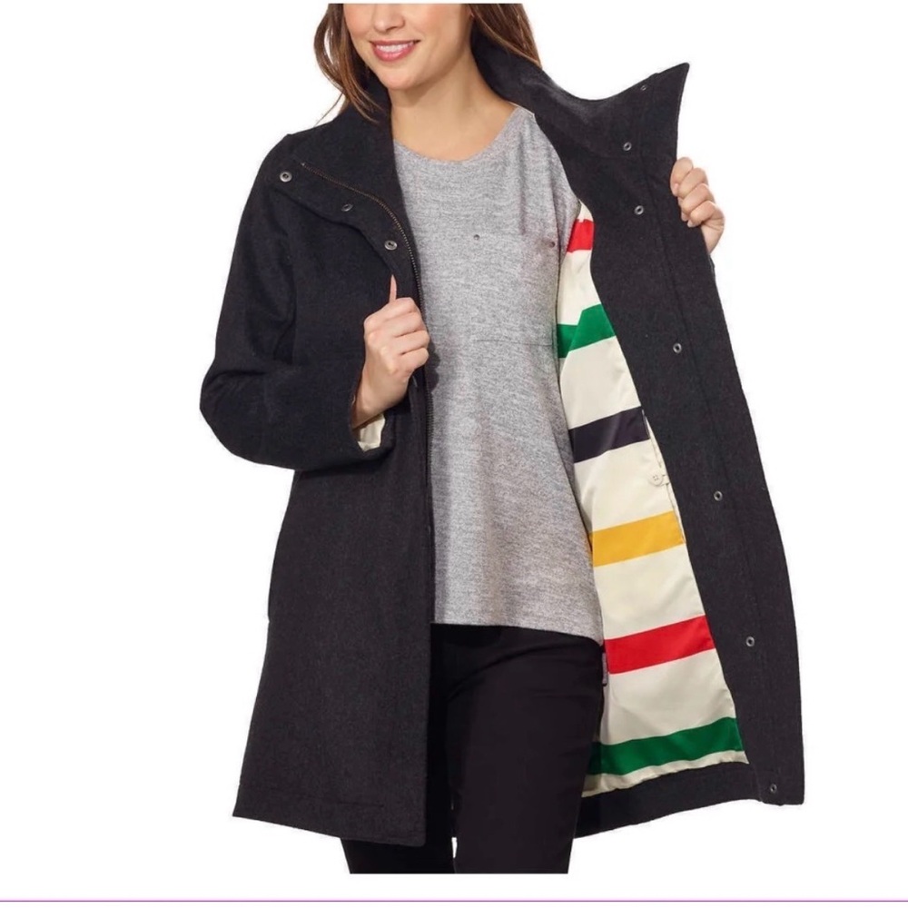 NWT Pendleton Cascade Charcoal Wool Campbell Wate… - image 3